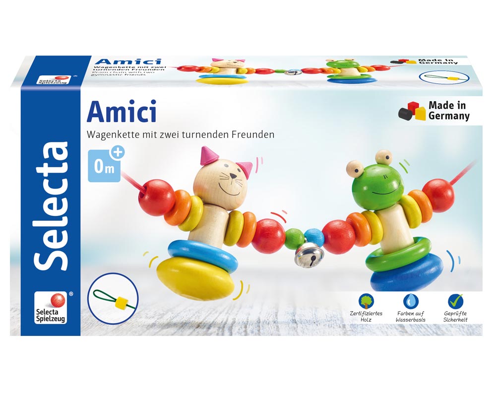 Amici, chaîne de landau - jouets bois Selecta