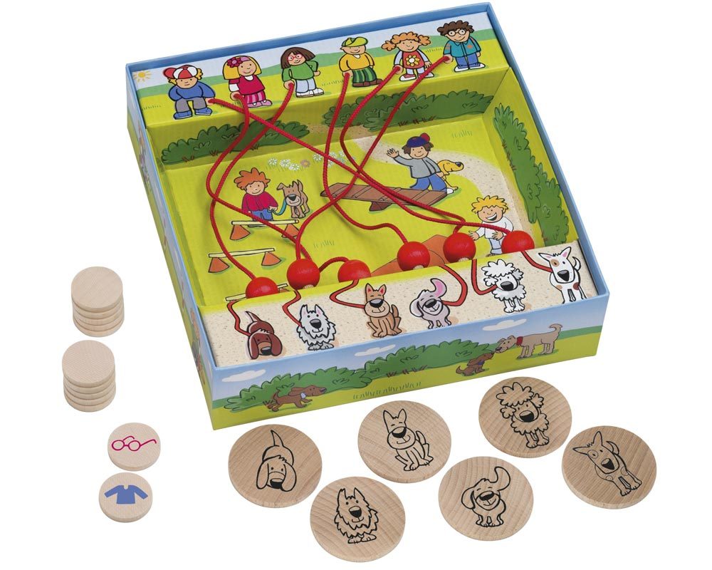 bois labyrinthe jeu chiens