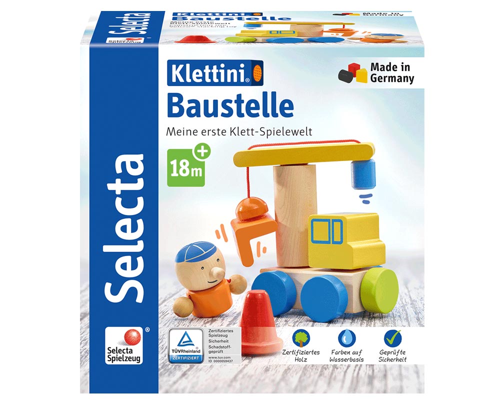 KLETTINI® chantier de construction, jouet d'empilage à bande velcro