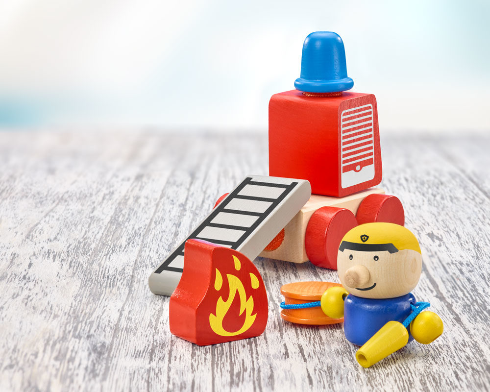 KLETTINI® pompiers, jouet à empiler à bande velcro