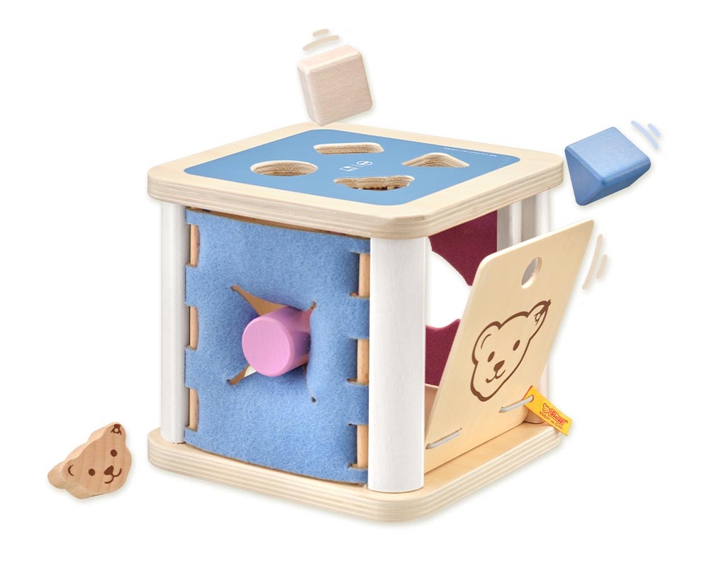 Steiff boite de tri jouets en bois